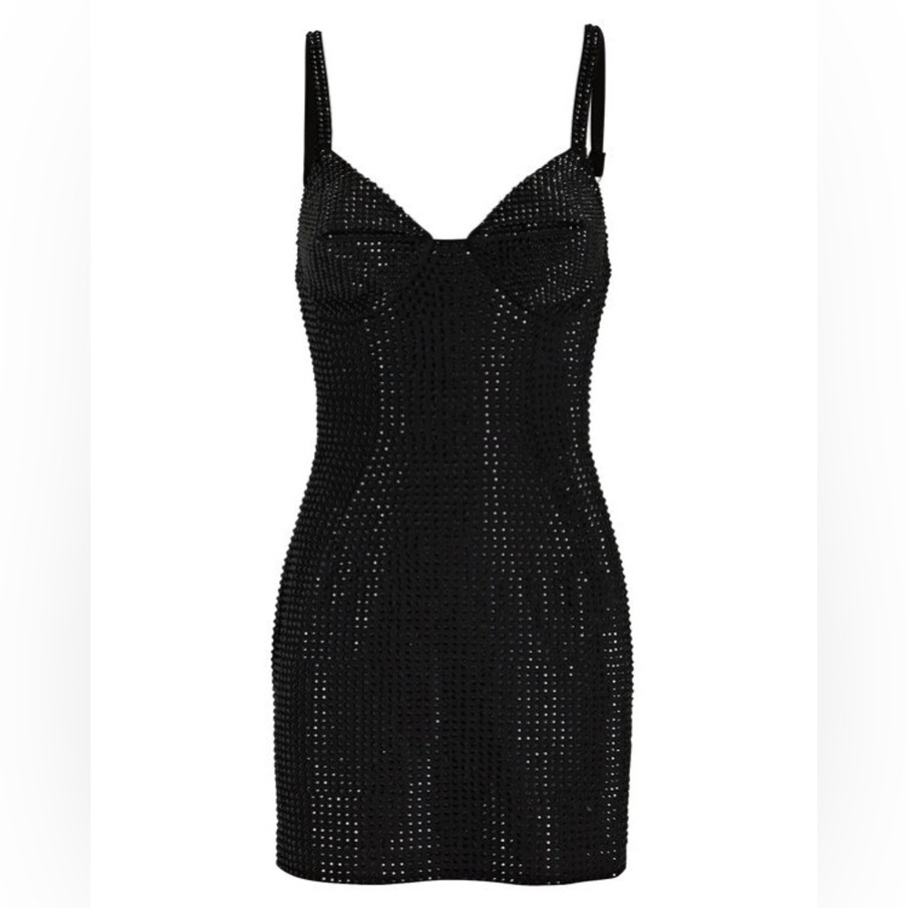 AREA - Crystal-Embellished Mini Dress Size US 8